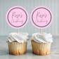 Pink Personalised Cupcake Toppers | Baby Shower, Birthday, Christening Cupcake Toppers