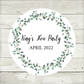 Green Leaf, Greenery, Eucalyptus Stickers | Hen Party, Birthday, Engagement, Wedding, Christening Stickers | Various Sizes (Design 4)