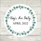 Green Leaf, Greenery, Eucalyptus Stickers | Hen Party, Birthday, Engagement, Wedding, Christening Stickers | Various Sizes (Design 1)