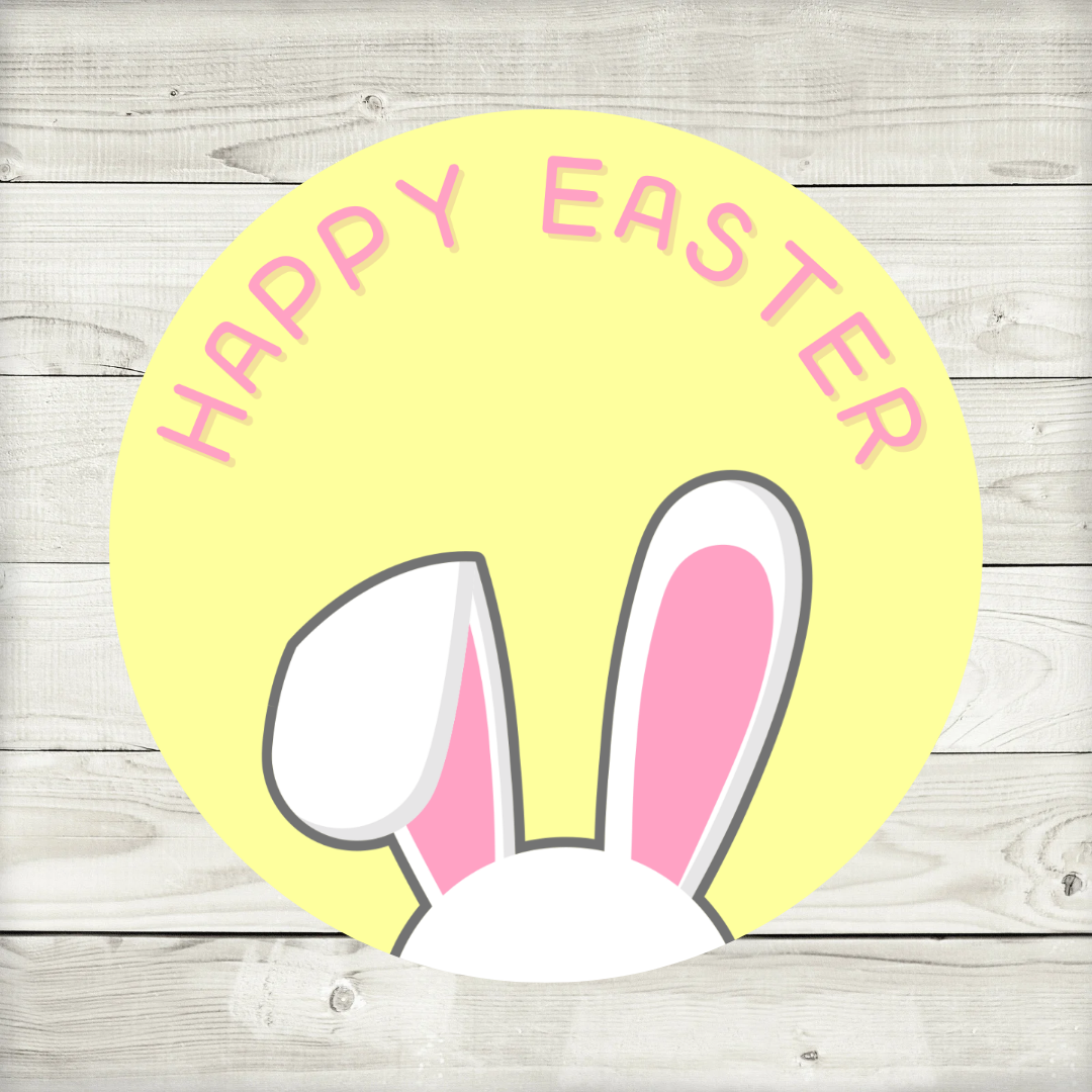 Happy Easter Stickers | Various Sizes | Easter Party Stickers | Design 2