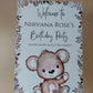 Brown Beige Neutral Teddy Bear Welcome Board Sign | Personalised Baby Shower, Birthday Party Board | Party Sign | A4, A3, A2
