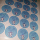 Blue Elephant Crown Baby Shower, 1st Birthday Stickers | Sticker Sheet | Baby Shower, 1st Birthday Party Stickers