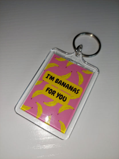 Keyring Gift | I'm Bananas For You | Valentine Gift | Anniversary Gift | Novelty Gift Idea