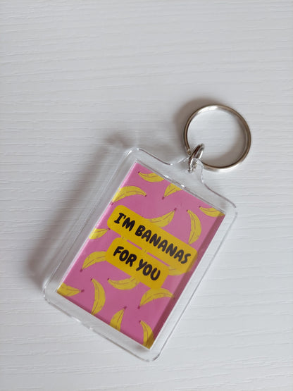 Keyring Gift | I'm Bananas For You | Valentine Gift | Anniversary Gift | Novelty Gift Idea