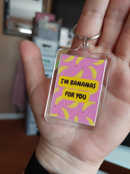 Keyring Gift | I'm Bananas For You | Valentine Gift | Anniversary Gift | Novelty Gift Idea