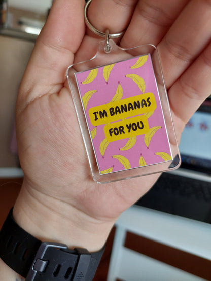 Keyring Gift | I'm Bananas For You | Valentine Gift | Anniversary Gift | Novelty Gift Idea
