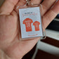 Keyring Gift | Football Tshirt Keyring | Father's Day Gift | Novelty Gift Idea