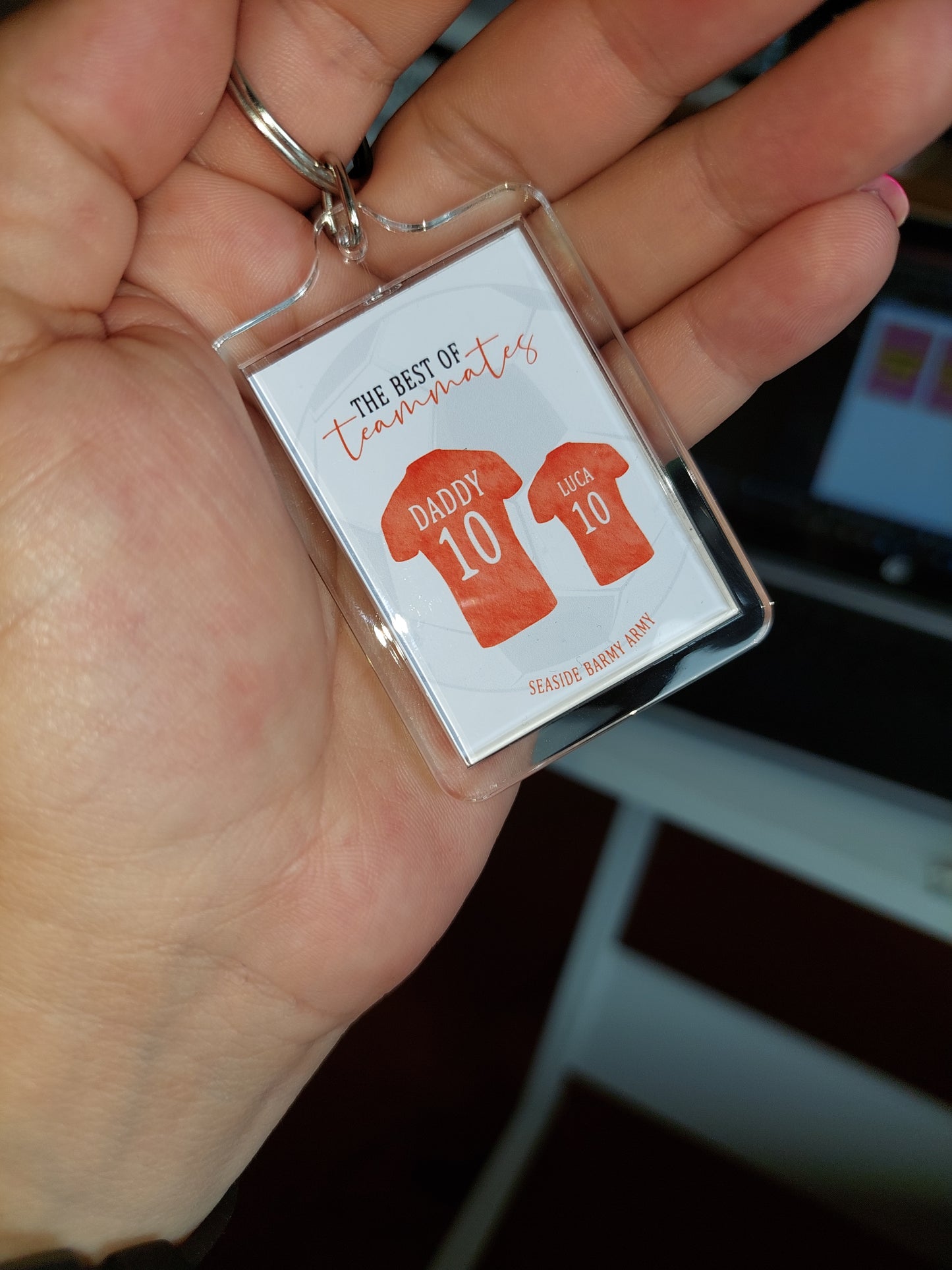 Keyring Gift | Football Tshirt Keyring | Father's Day Gift | Novelty Gift Idea