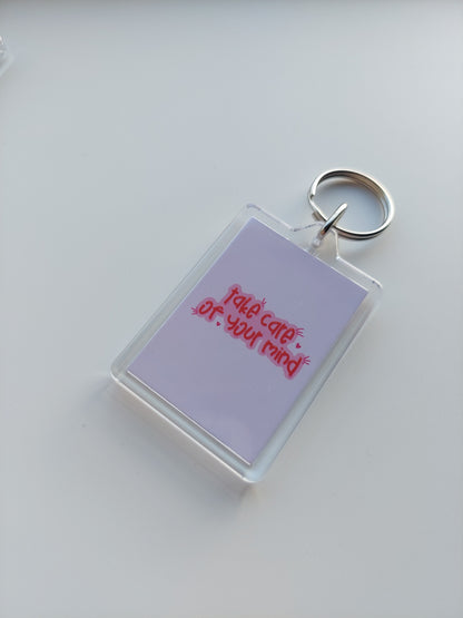 Keyring Gift | Take Care Of Your Mind | Positive Quote Keyring | Positive Reminder Gift