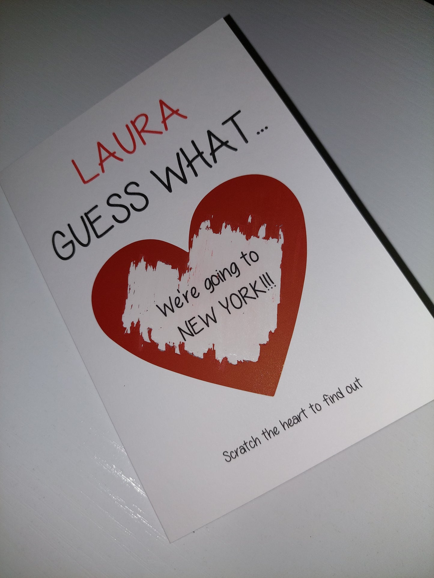 Scratch Card | Surprise Card | Holiday, Surprise Destination - Trip, Reveal Card