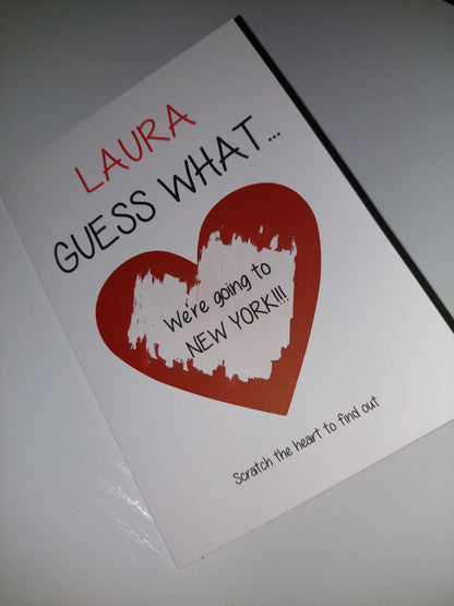 Scratch Card | Surprise Card | Holiday, Surprise Destination - Trip, Reveal Card