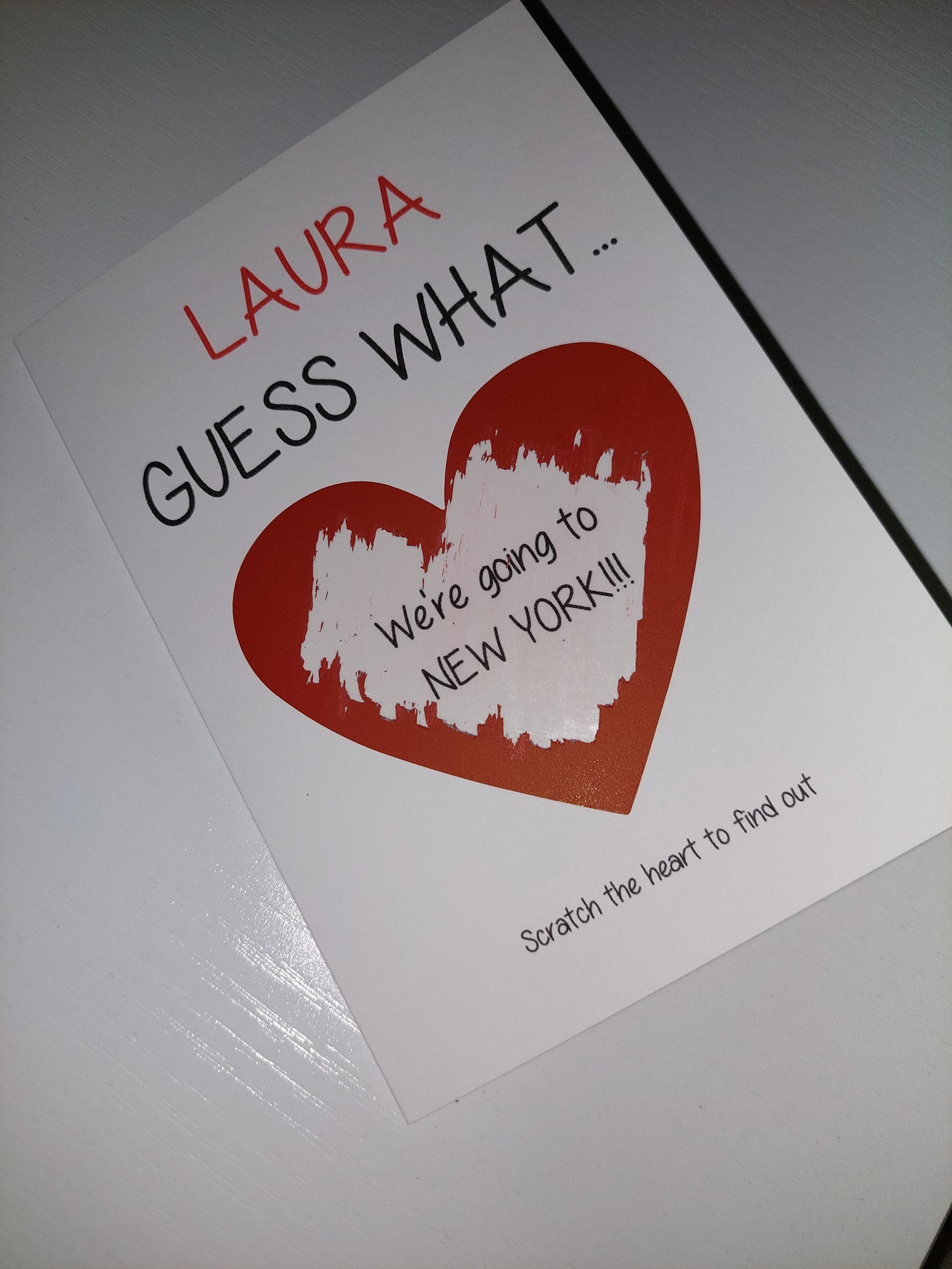 Scratch Card | Surprise Card | Holiday, Surprise Destination - Trip, Reveal Card