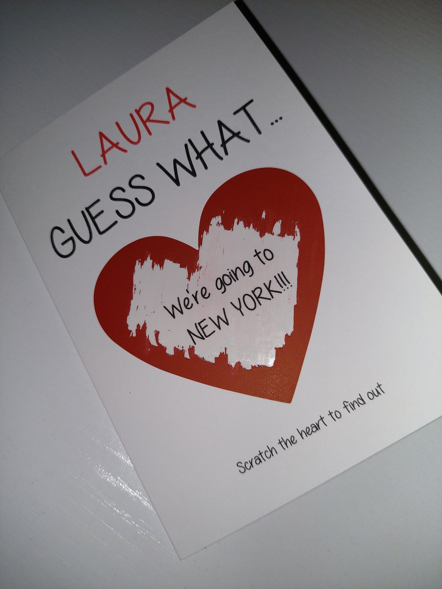Scratch Card | Surprise Card | Holiday, Surprise Destination - Trip, Reveal Card