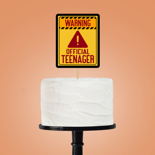 Cake Topper | Official Teenager Cake Topper | Teenager Party Supplies (Design 1)