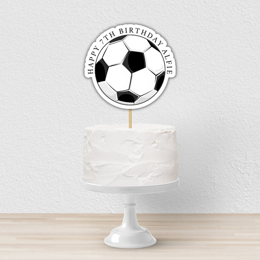 Cake Topper | Personalised Football Cake Topper | Football Party Supplies