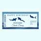 Surprise Ticket Print | Personalised Shark Diving Ticket Voucher | Gift Idea
