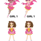 Rectangle Stickers | Party Stickers | Superhero Supergirl Birthday Stickers | Party Bag Stickers