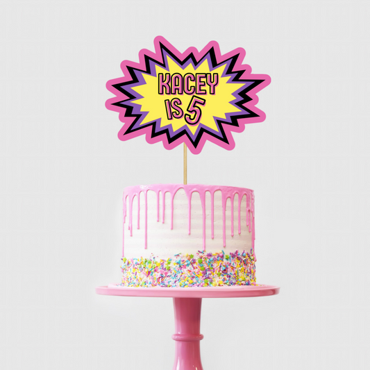 Copy of Cake Topper | Personalised Supergirl Cake Topper | Supergirl Party Supplies (Design 2)