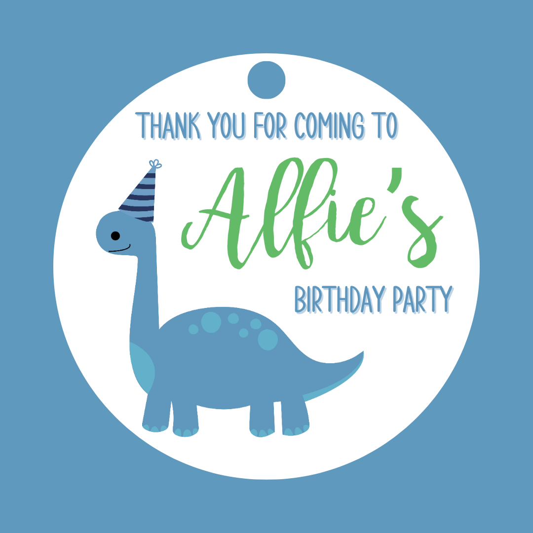 Dinosaur Gift Tags | Dinosaur Birthday Gift Tags | Circle Gift Tags