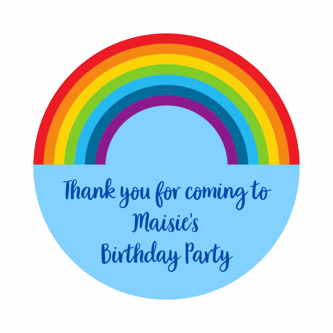 Rainbow Gift Tags | Baby Shower, Birthday Gift Tags | Circle Gift Tags