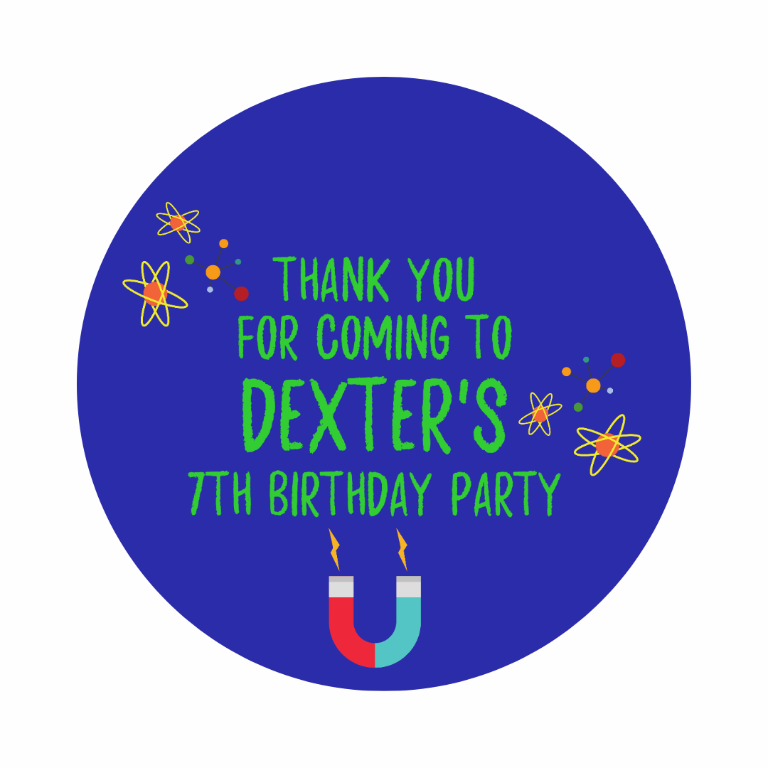 Science Gift Tags | Science Birthday Gift Tags | Circle Gift Tags