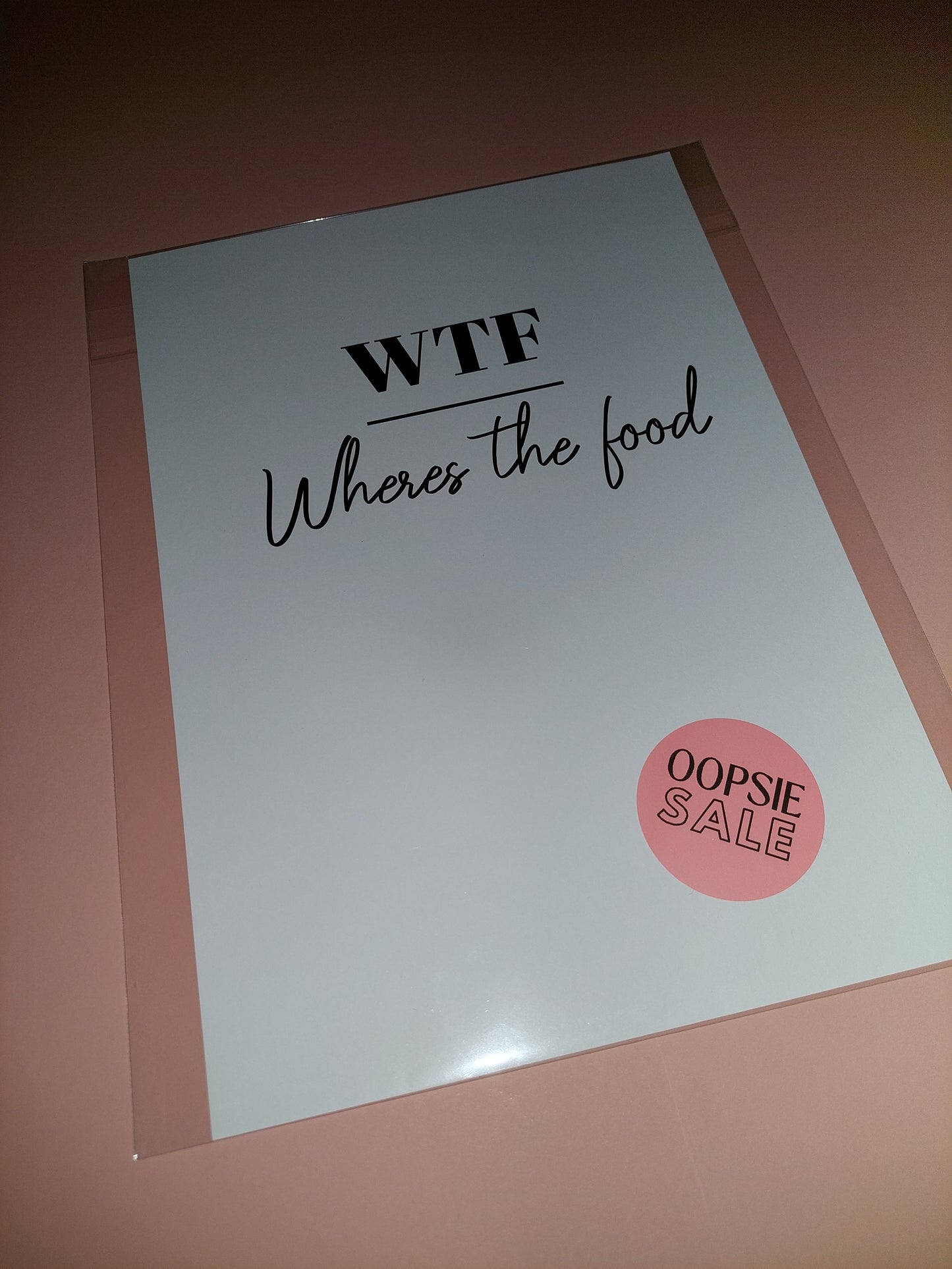 Quote Print | A4 WTF Wheres The Food Kitchen Print | SALE ITEM