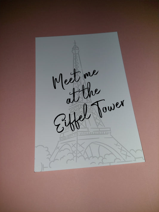 Quote Print | 6x4 Eiffel Tower Print | SALE ITEM