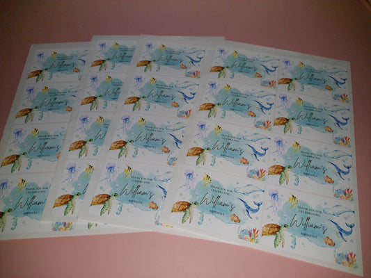 32 x Under The Sea Stickers | William's Birthday | SALE ITEM