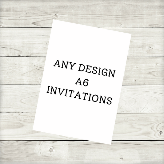 ANY DESIGN Birthday, Hen Party, Christening Invitations | A6 Invites | Custom Design Invitations | Party, Event Invitations
