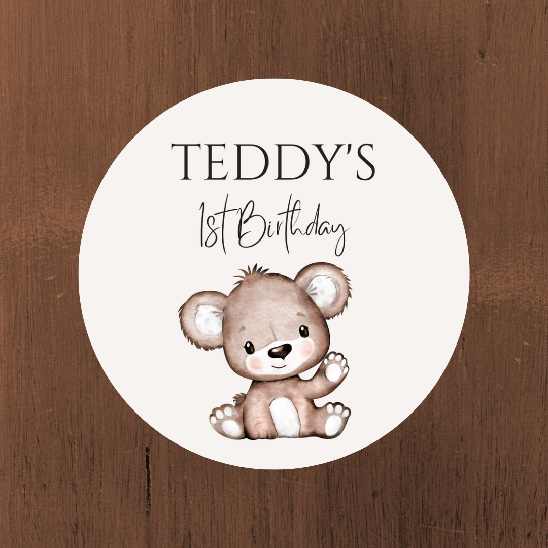 Brown Bear Neutral Confetti | Brown Teddy Bear Confetti | Circle Confetti