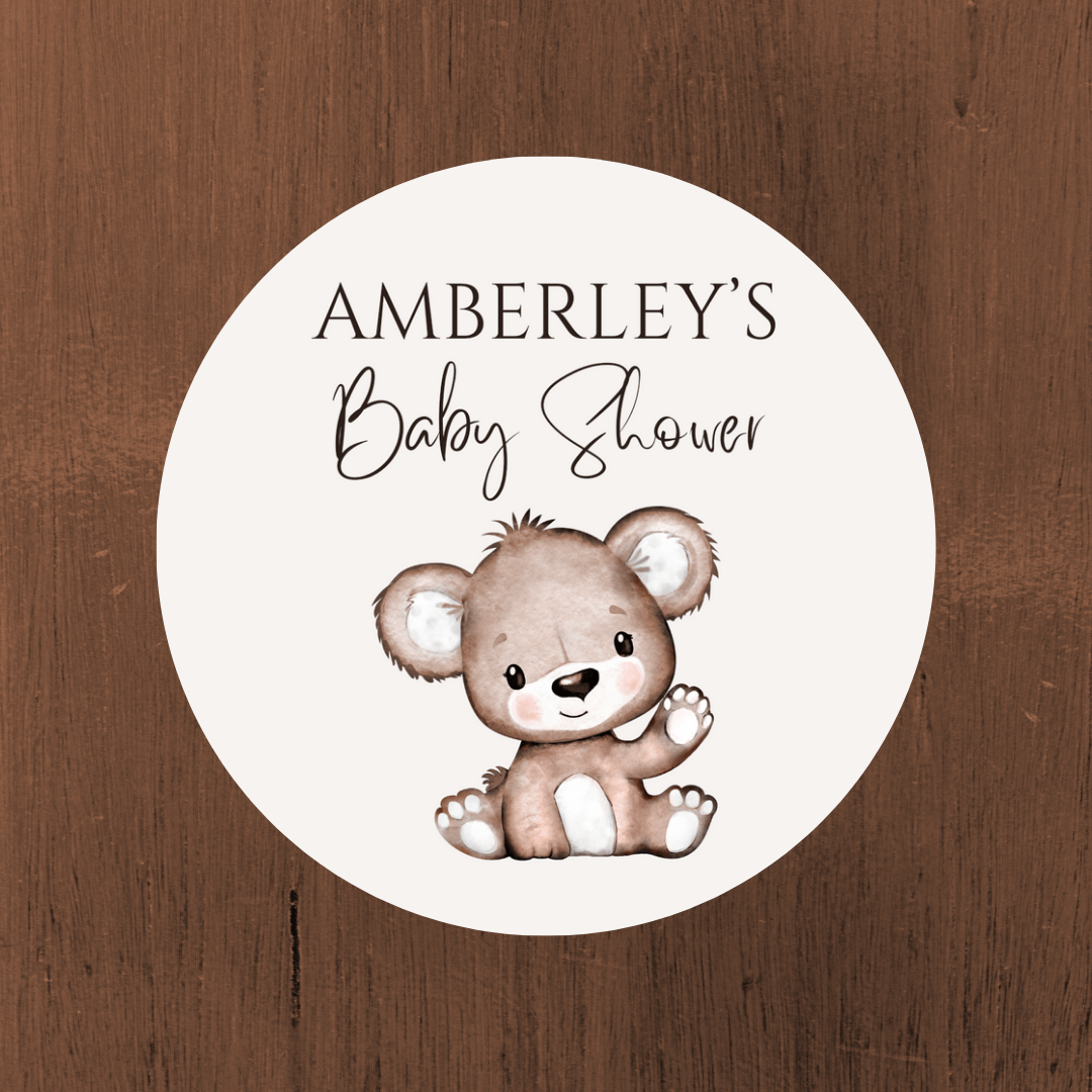 Brown Bear Neutral Confetti | Brown Teddy Bear Confetti | Circle Confetti