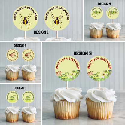 Reptile Cupcake Toppers | Birthday Cupcake Toppers | Reptile Party Decorations