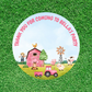 Farm Animal Party Stickers | Circle Stickers | Sticker Sheet | Party Stickers