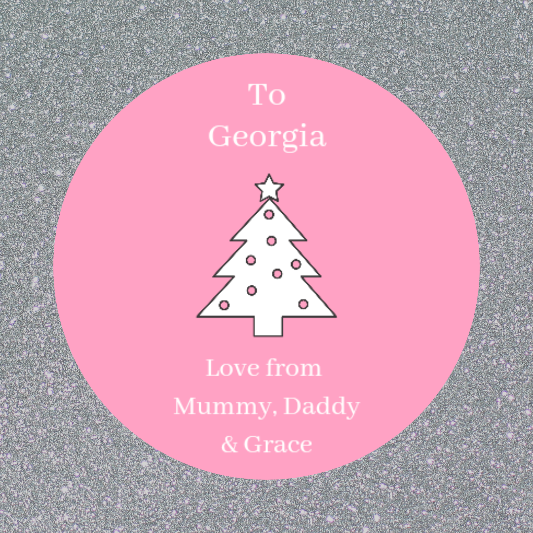 Personalised Christmas Tree Stickers | Christmas Labels | Sticker Sheet | Christmas Gift Tags (Design 1)