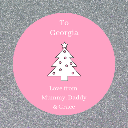 Personalised Christmas Tree Stickers | Christmas Labels | Sticker Sheet | Christmas Gift Tags (Design 1)