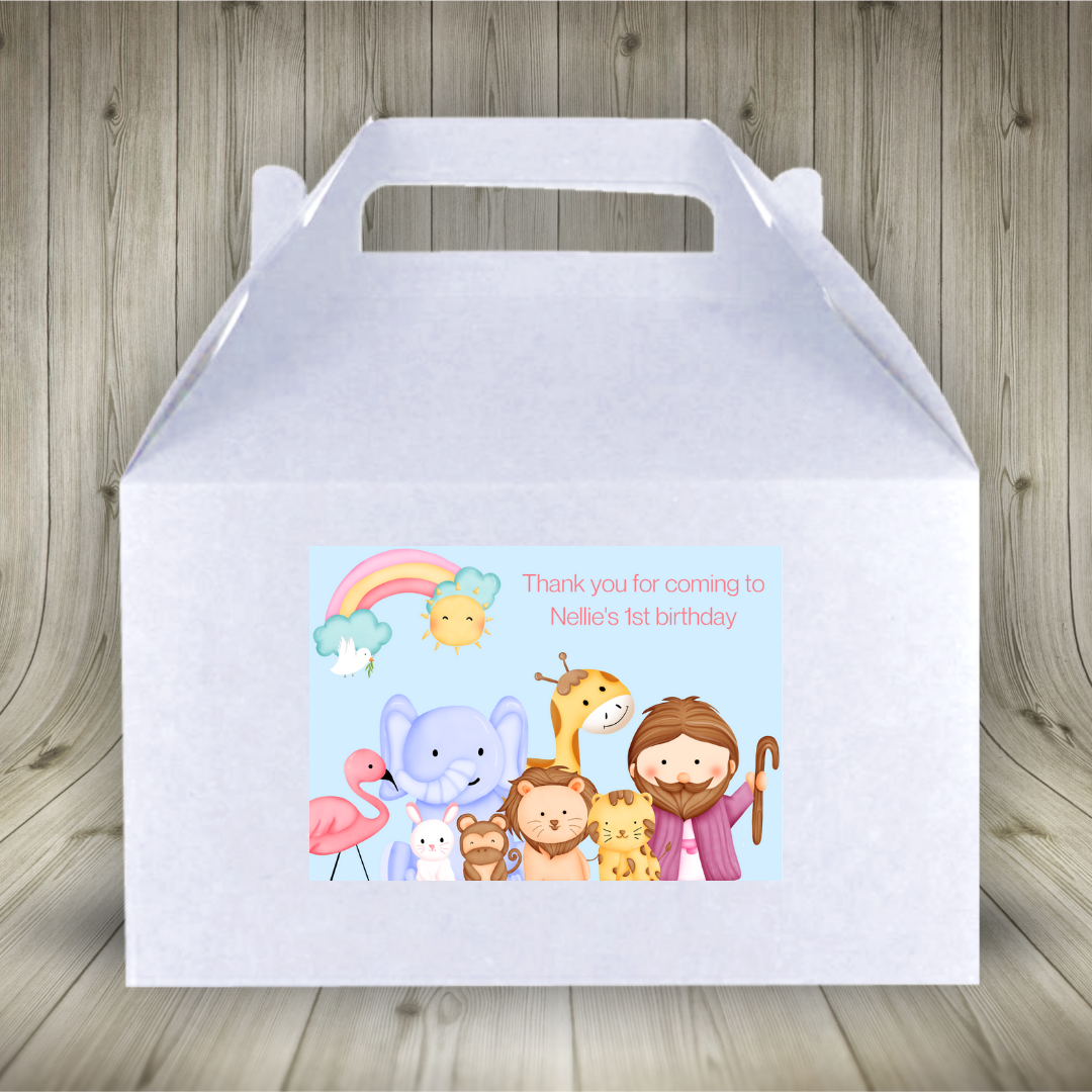 Party Boxes | Noah's Ark Birthday Party Boxes | Noah's Ark Party | Noah's Ark Party Decor | Party Bags (Design 1)