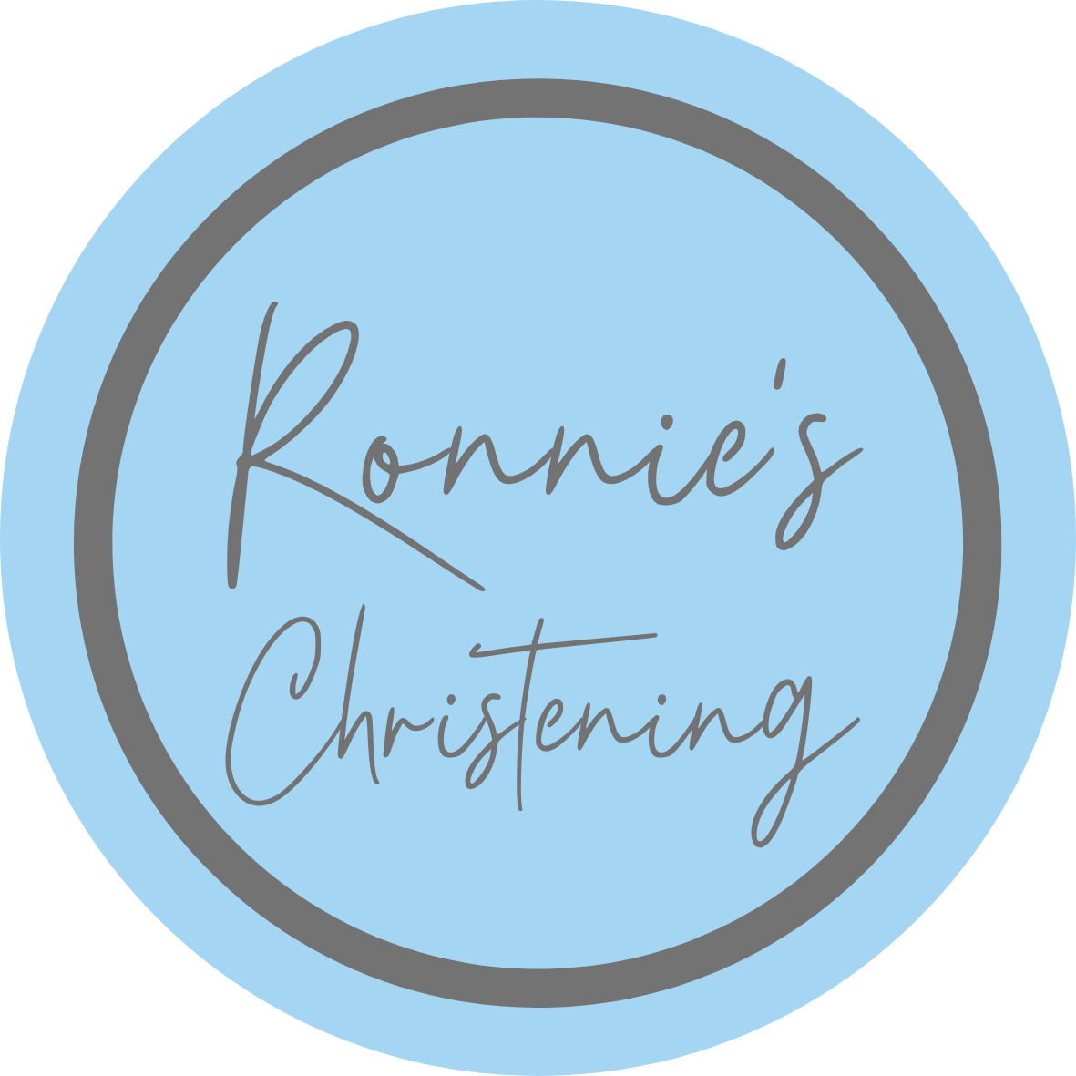 Blue Personalised Christening Stickers | Various Sizes | Event Birthday Party Stickers