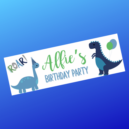 Dinosaur Banner | Personalised Dinosaur Birthday Party Banner | Dinosaur Birthday Party Theme