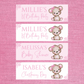 Pink Or White Teddy Bear Banner | Personalised Baby Shower Party, Birthday Banner | Baby Shower, Birthday Party Theme