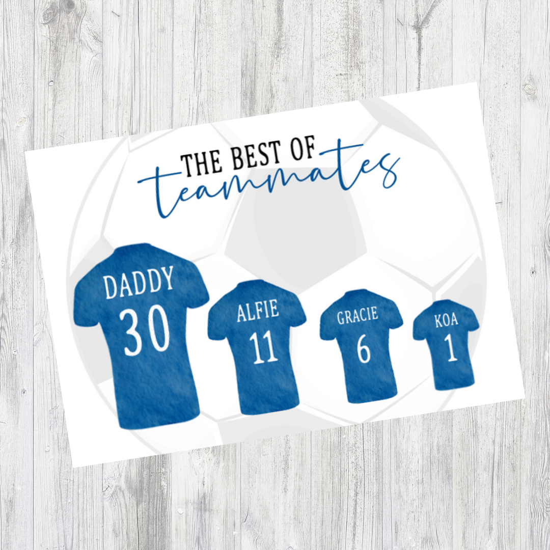 Magnet Gift | Football Team Family Magnet | Novelty Gift (Landscape Design)
