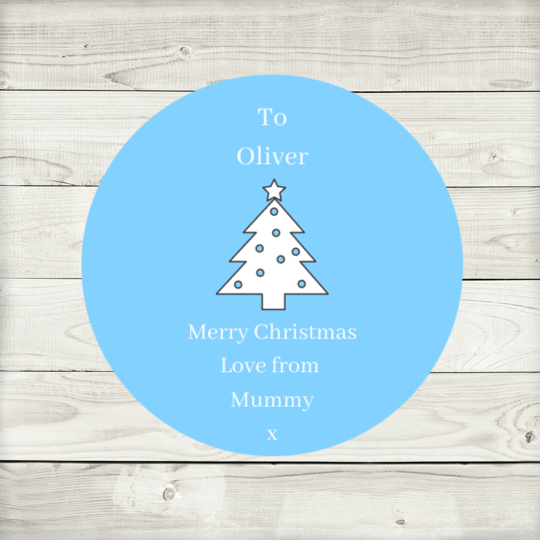 Personalised Christmas Tree Stickers | Christmas Labels | Sticker Sheet | Christmas Gift Tags (Design 1)