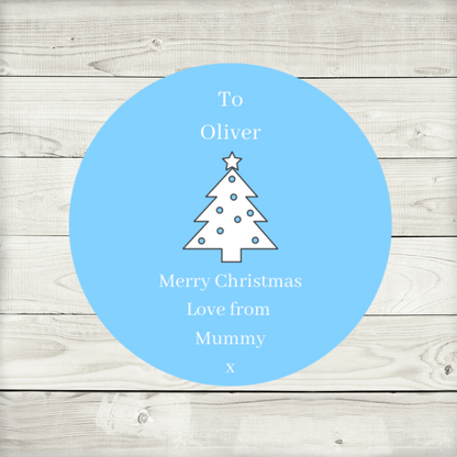 Personalised Christmas Tree Stickers | Christmas Labels | Sticker Sheet | Christmas Gift Tags (Design 1)