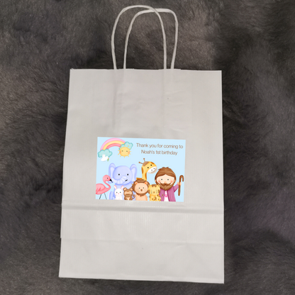 Noahs Ark Rectangle Stickers | Party Stickers | Noahs Ark Party Stickers | Party Bag Stickers (Design 1)