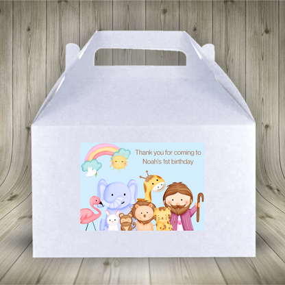 Noahs Ark Rectangle Stickers | Party Stickers | Noahs Ark Party Stickers | Party Bag Stickers (Design 1)