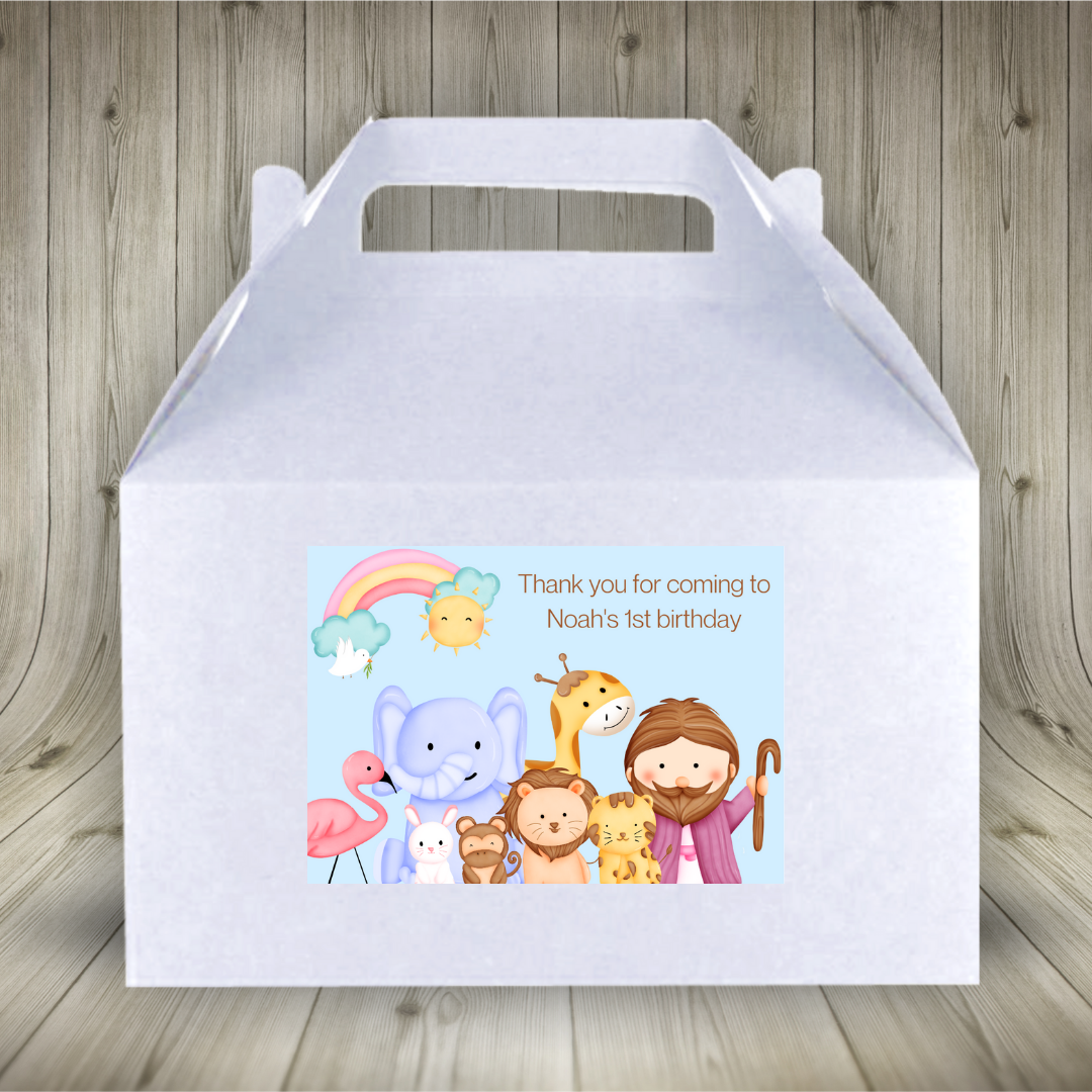 Party Boxes | Noah's Ark Birthday Party Boxes | Noah's Ark Party | Noah's Ark Party Decor | Party Bags (Design 1)