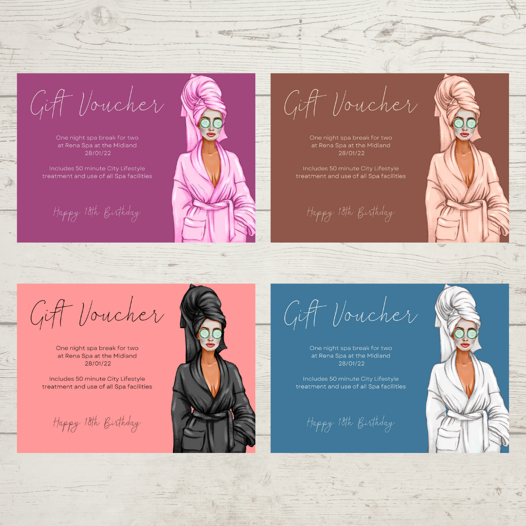A6 Print | Spa Day, Beauty Treatment, Gift Voucher, Certificate | Gift Idea