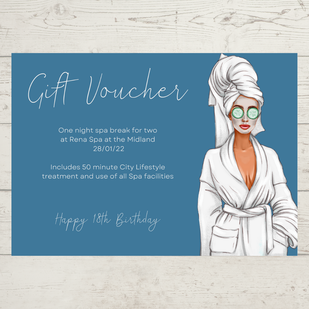A6 Print | Spa Day, Beauty Treatment, Gift Voucher, Certificate | Gift Idea
