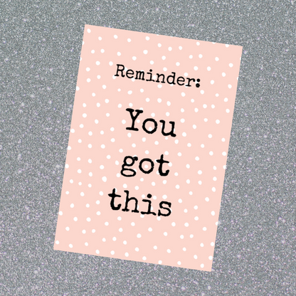 Keyring Gift | You Got This | Positive Quote Keyring | Positive Reminder Gift