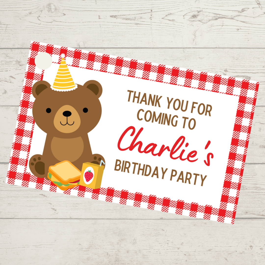 Gift Tags | Teddy Bear Picnic Gift Tags | Party Tags | Party Gift Tags | Teddy Bear Picnic Party