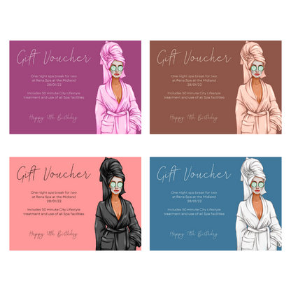 A6 Print | Spa Day, Beauty Treatment, Gift Voucher, Certificate | Gift Idea